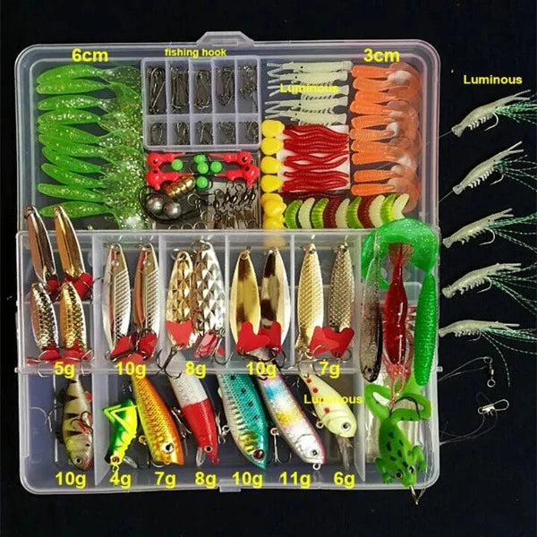 100 pcs fishing modle lures Complete Fishing Lure Kit